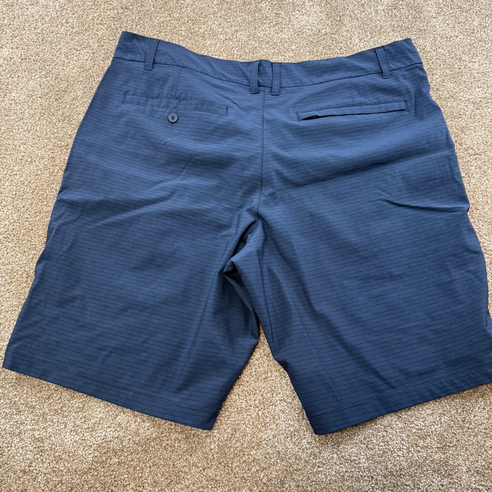 Hang Ten Men's Hybrid Shorts 38 Navy Blue Striped Stretch Board Skater Surf - Picture 3 of 13